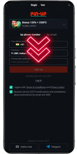 PinUp APK terms and conditions